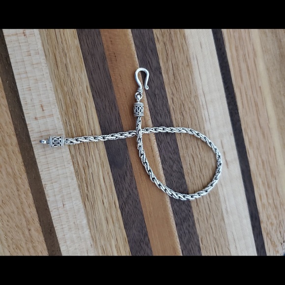 Sterling Silver Bracelet Bali-Style 8.5” - Picture 7 of 15